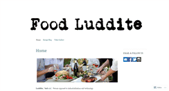 Desktop Screenshot of foodluddite.com