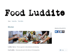 Tablet Screenshot of foodluddite.com